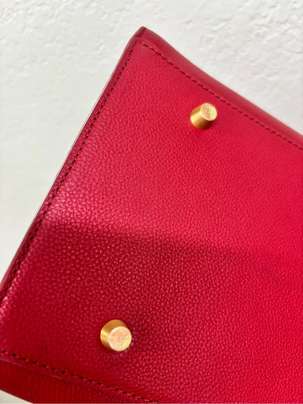 Moncrief London Brooke cherry Red Leather Tote